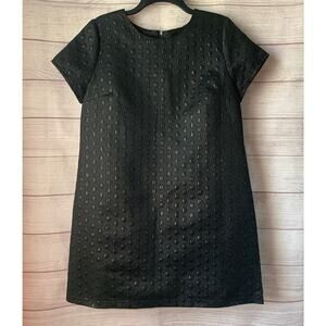 Xhilaration Black Polka Dot Shimmery Shift Dress Cocktail Party LBD Size XL